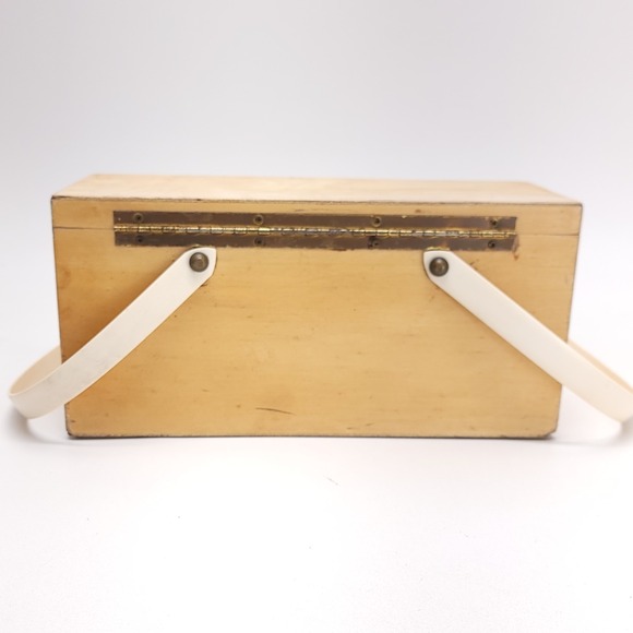 Enid Collins Of Texas 1960's Wood Box Purse "Busy Bees" Boho Vintage Handbag - Picture 7 of 13